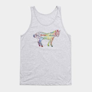 RAINBOW ZEBRA Tank Top